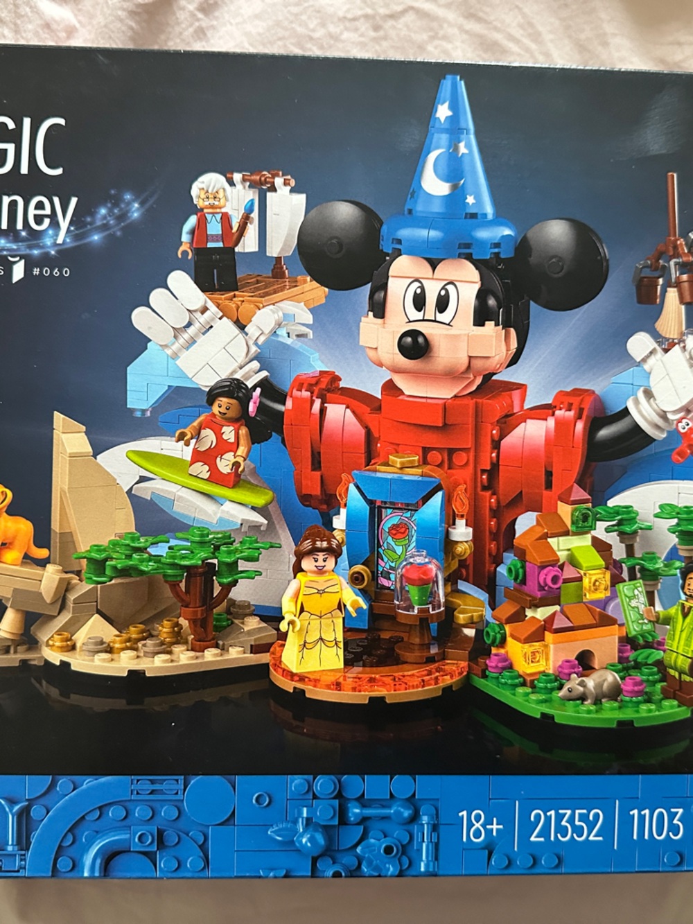 LEGO Magic of Disney Set with Blue, Red, Black, Tan, Green Accents